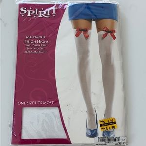 White thigh high costume stockings